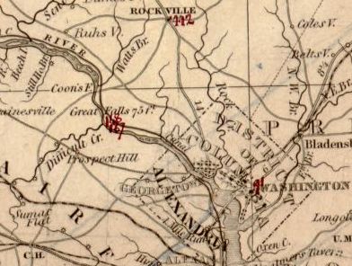 Map Depicting Conn's Ferry, Shown as Coon's F.